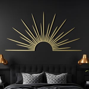 Arte de pared de metal con sol / Decoración de pared con sol / Regalo de cumpleaños único / Decoración de playa / Decoración de sol / Regalo para el hogar / Decoración de habitación / Arte del amanecer / Arte del sol