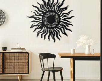 Sun Metal Wall Art | Unique Metal Sun | Garden Decor | Outdoor Decor | Patio Decor | Metal Wall Decor | Whimsical Spiral Sun | Wacky Sun
