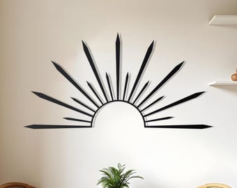 Sun Metal Wall Art, Stylish Accent for Outdoor Spaces, Sunrise Art, Beach Decor, Home Decor, Sun Art, Sun, Home Gift, Wall Decor, Sun Decor