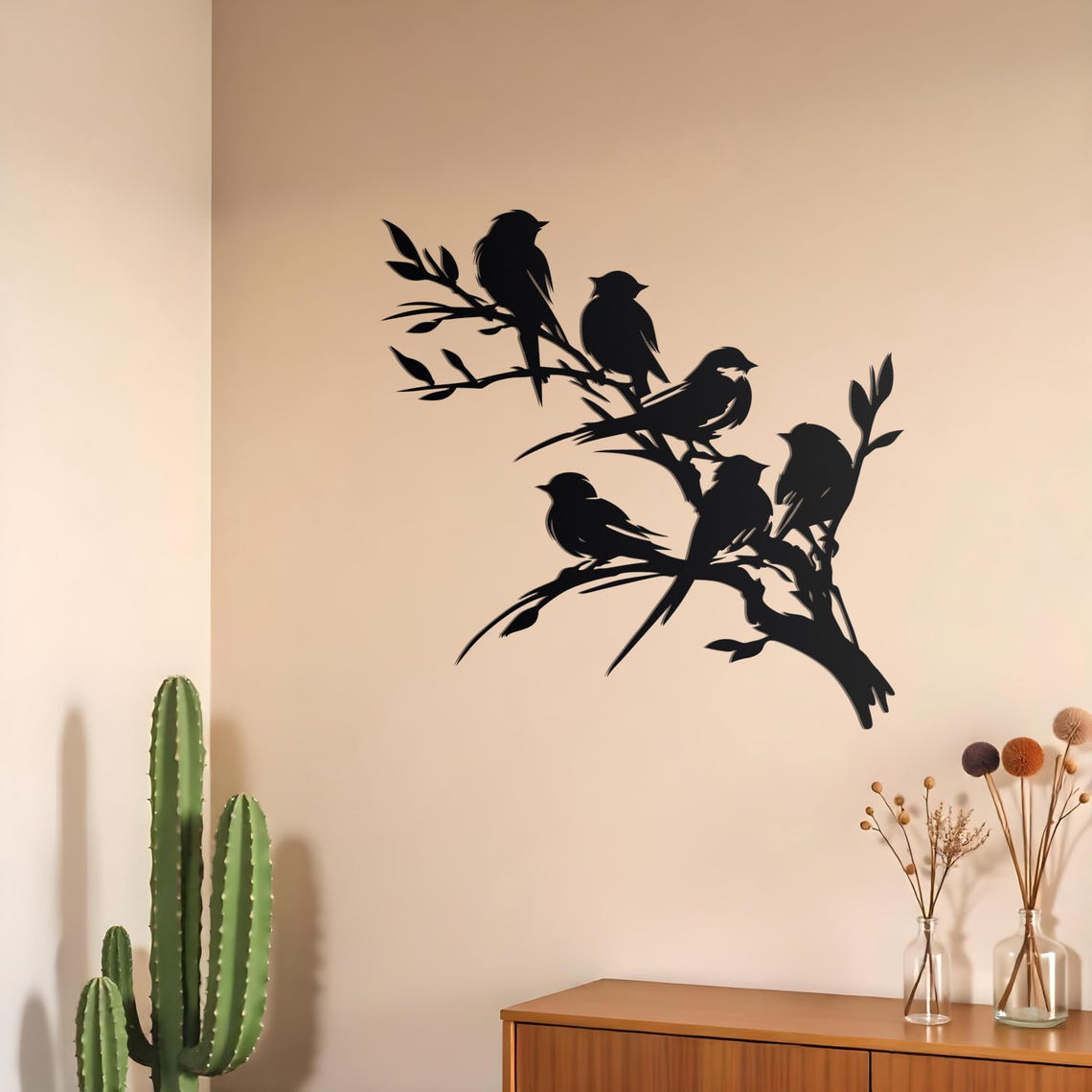 Birds on Branch Metal Wall Art | Nature Wall Decor | Bird Lover Gifts ...
