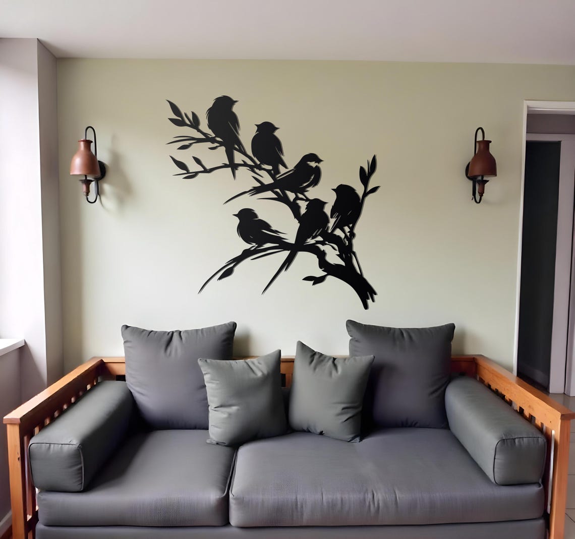Birds on Branch Metal Wall Art | Nature Wall Decor | Bird Lover Gifts ...