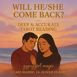 Komt hij/zij terug? | Geschreven tarotlegging met 3 kaarten voor liefde en duidelijkheid | Paranormale liefde Tarot lezing Twinflame Soulmates stel lezing
