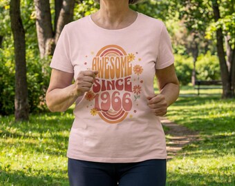 1966 Retro Groovy Sunset 60th Birthday T-Shirt | Hippie Era Graphic Tee