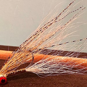 Handmade Clouser Minnow 3pk Golden Shiner Pattern For Bass, Trout, Redfish, Tarpon, Snook, Striper, Pike, Seatrout, Flounder