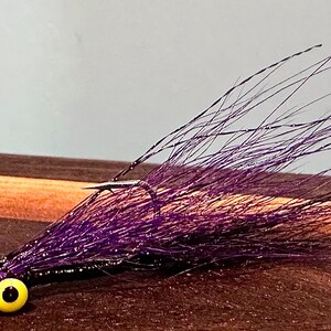 Handmade Clouser Minnow 3pk Midnight Pattern For Bass, Trout, Redfish, Tarpon, Snook, Striper, Pike, Seatrout, Flounder