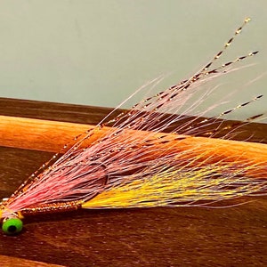 Handmade Clouser Minnow 3pk Electric Chicken Pattern For Bass, Trout, Redfish, Tarpon, Snook, Striper, Pike, Seatrout, Flounder