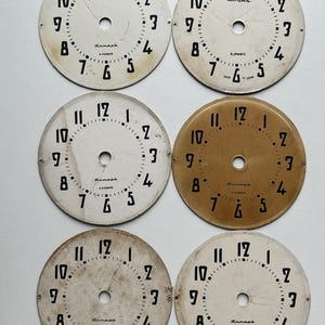 6 peças mostradores de relógio de mesa vintage da era soviética Yantar 94 mm projetos de arte steampunk URSS formato redondo mostradores de relógio de mesa de papelão * 502