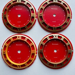 4 peças de mostradores de relógio de mesa vintage da era soviética Jantar 110 mm Steampunk Art Projects URSS formato redondo papelão mostradores de relógio de mesa *491