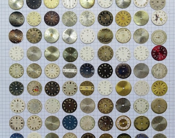 99 pcs. small ladies watch dial 21 * 24 mm watch dials & faces steampunk supplies jewelry making recycled altered art watch repair #430