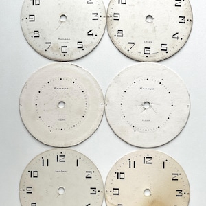 6 piezas de esferas de reloj de mesa YANTAR de la época soviética vintage de 110 mm, proyectos de arte Steampunk, esferas de reloj de mesa de cartón de forma redonda de la URSS *509