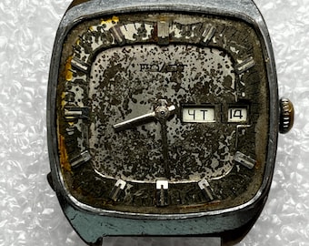 Poljot UdSSR Vintage-Uhr, tickend, 26 mm Kaliber, sowjetische Herren-Vintage-Uhr, für Ersatzteile oder Reparaturen, 400