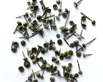 30 grams of Watch Crowns & Watch Stem Watch Keys Shafts USSR Vintage Watch Parts Antique Watch Crowns.# 215