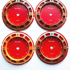 4 piezas de esferas de reloj de mesa Jantar de la época soviética vintage de 110 mm, proyectos de arte Steampunk, esferas de reloj de mesa de cartón de forma redonda de la URSS *491