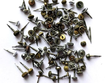 30 grams of watch crowns & watch stem watch keys shafts USSR vintage watch parts antique watch crowns.# 220