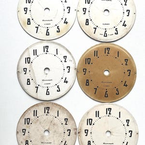 6 piezas de esferas de reloj de mesa YANTAR de la época soviética vintage de 94 mm, proyectos de arte Steampunk, esferas de reloj de mesa de cartón de forma redonda de la URSS *502
