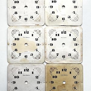 6 piezas de esferas de reloj de mesa YANTAR de la época soviética vintage de 110 mm, proyectos de arte Steampunk, esferas redondas de cartón de la URSS *515