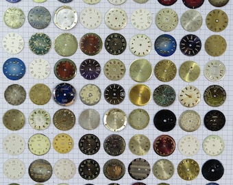 99 Pcs. Watch Faces 20 mm - 24 mm Watch Dials Patina Watch Faces Watchmaking Projects #432