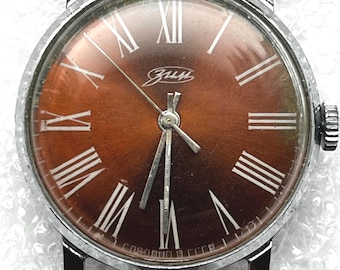 Reloj vintage ZIM URSS calibre 26 mm Reloj vintage soviético para hombre para repuesto o reparaciones Reloj hace tictac Relojería *767
