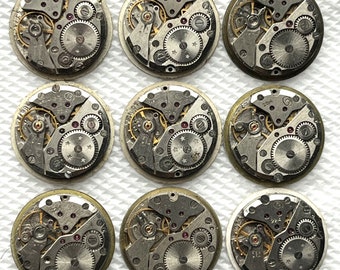 UdSSR Vintage Wostok 2214 Kal. Uhrwerke Sowjetische Uhrwerke 9 Stk. #263