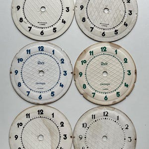 6 piezas de esferas de reloj de mesa YANTAR de la época soviética vintage de 110 mm, proyectos de arte Steampunk, esferas de reloj de mesa de cartón de forma redonda de la URSS *511