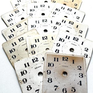 12 piezas de esferas de reloj de mesa YANTAR de la época soviética vintage de 90 mm para proyectos de arte Steampunk, esferas de reloj de mesa de cartón de la URSS *518