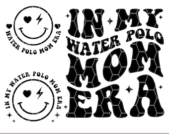 In My Water Polo Mom Era Svg Png, Water Polo Mom Svg Png, Retro Mom Svg, Wavy Svg, In My Water Polo Era Shirt, Cricut, Cut File