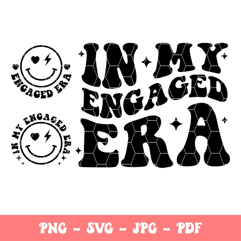 In My Engaged Era Svg Png Groovy Engaged Svg Png Retro - Etsy