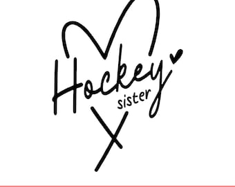 Hockey Sister Heart Svg Png, Hockey Sister Shirt Svg, Retro Hockey Sister Svg, Pocket Design Svg, In My Hockey Sister Era, Cricut, Cut File
