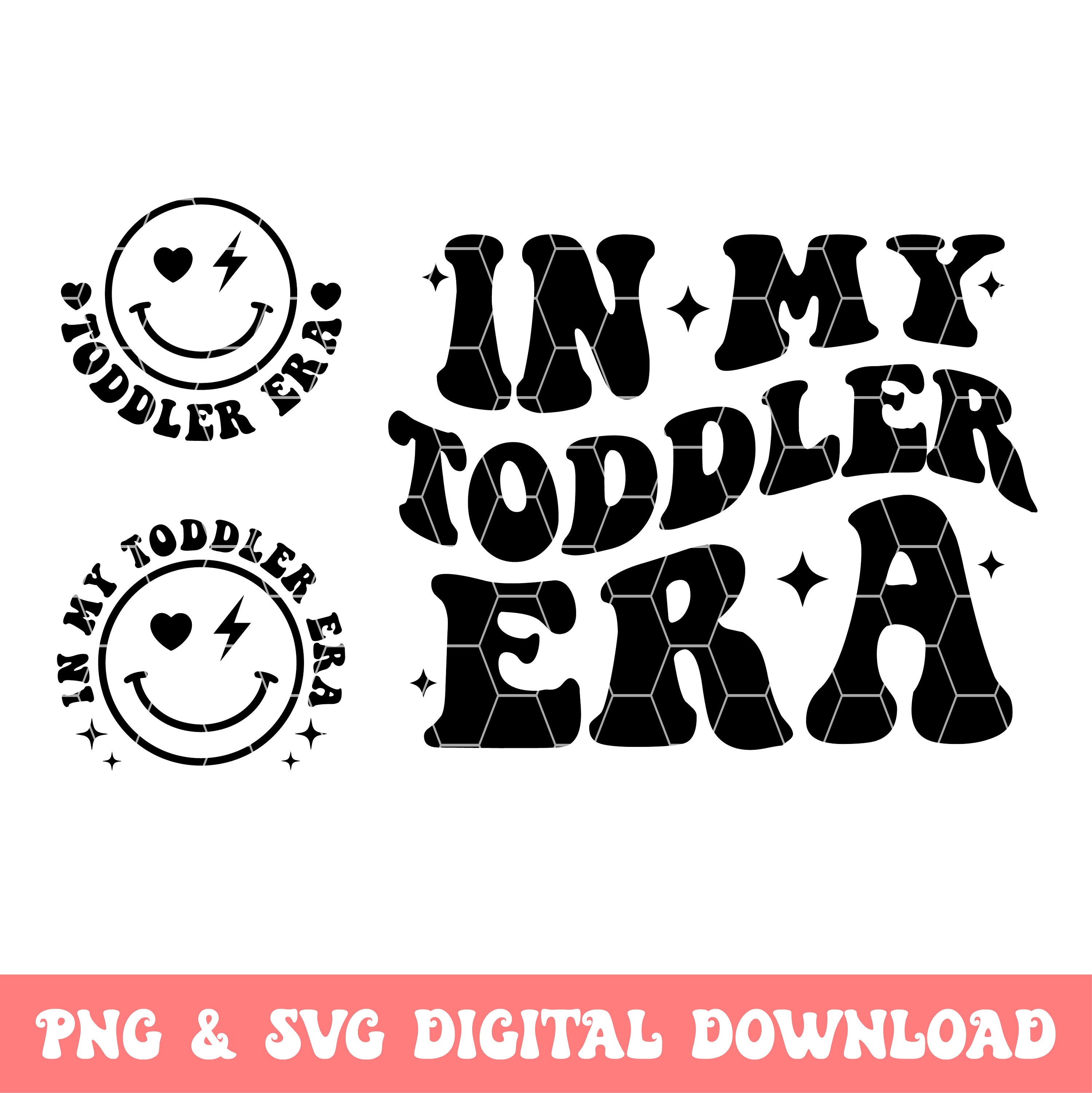 In My Toddler Era Svg Png, Toddler Svg Png, Retro Toddler Svg, Wavy Svg