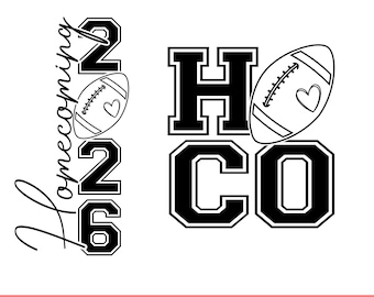 Homecoming 2026 Football SVG PNG (Digital Download)