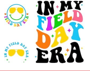 En mi época del día de campo SVG, Día de campo de colores SVG Png, Día de campo ondulado retro, Camiseta del día de campo del maestro SVG, Cricut, Archivos cortados, Sublimación