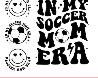 In mijn Soccer Mom tijdperk Svg Png, Soccer Mom Svg Png, Retro Soccer Mom Svg, golvende Svg, Soccer Mom Shirt Pocket, Cricut, Cut File, Sublimatie