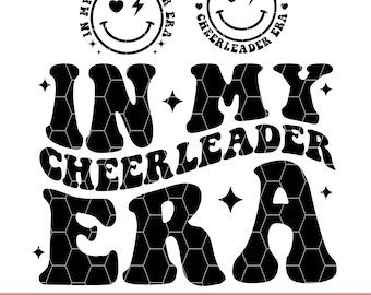 In My Cheerleader Era Svg Png Pdf Jpeg, Cheerleader Svg, Retro Cheer Svg, Wavy Stacked Alphabet Svg, In My Cheer Era Shirt, Cricut, Cut File