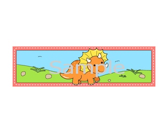 ABDL Diaper Sticker Download Dino Triceratops