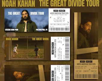 Modello di biglietto per il tour The Divide di Noah Kahan – Copia modificabile (Download digitale)
