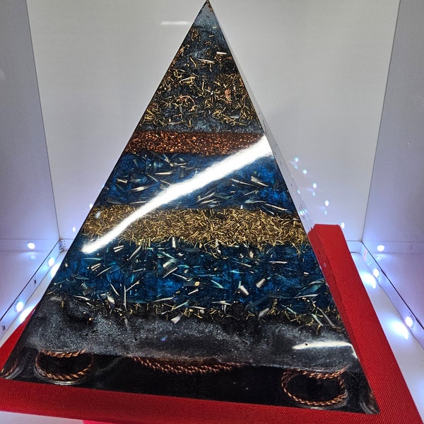 Big Blue Orgonite Pyramid