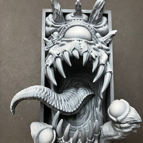 Beholder Book Nook Fantasy Creature Decor Item - 3D Printed with Eco-Resin and Hand-Painted