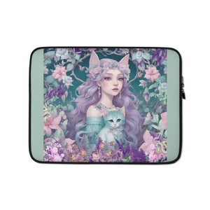 Pastel Fairy29 opal bluegreen laptop sleeve