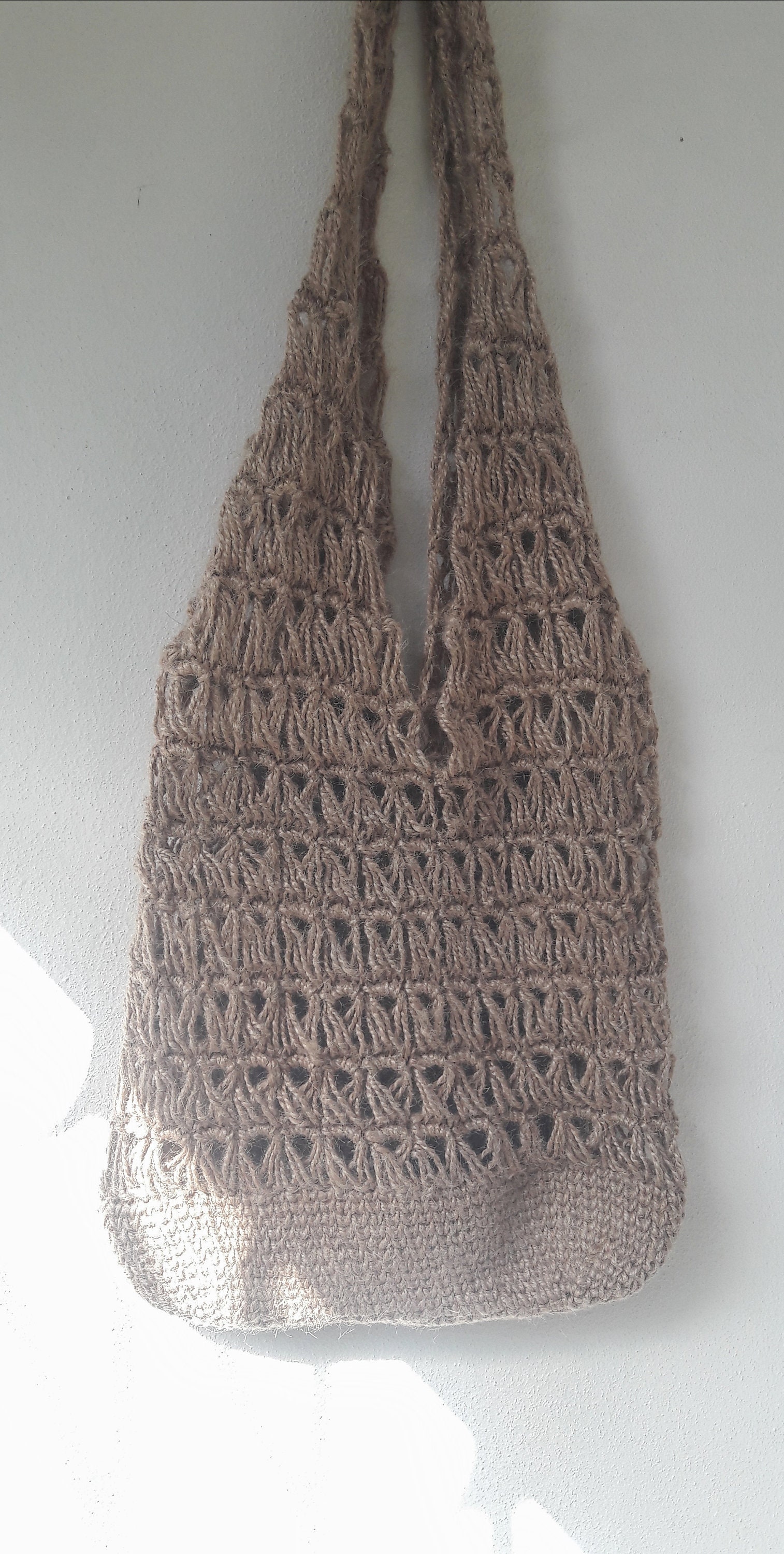 Crochet Jute Bag Eco Shopping Bag Large Tote Bag Crochet Jute Tote Bag ...