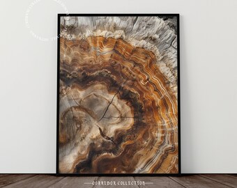 Abstract Tree Stump Print, Tree Ring Art Print, Woodcut Printable Tree Slice Wall Art, Tree Slice Art Print, Minimalist Nature Wall Decor 28