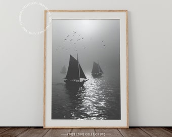 Imagens de vela, decoração de parede de iate, fotografia de veleiro, foto de veleiro, decoração de barco, fotografia náutica, download digital | F-12