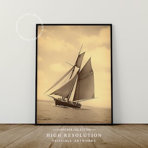 Sailing picture, Sailboat photo, Sailboat Photography, Yacht Wall Decor, Boat Decor, Nautical Photography, Printable Art | F110