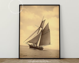 Foto de vela, foto de veleiro, fotografia de veleiro, decoração de parede de iate, decoração de barco, fotografia náutica, arte para impressão | F-10