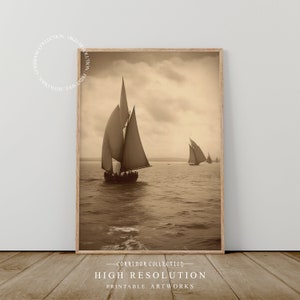 Sailboat photo, Sailing picture, Sailboat Photography, Yacht Wall Decor, Nautical Art Print, Nautical Photography, Printable Art | F111