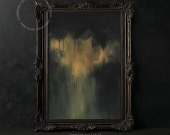 Dark Academia Kunst, Ölgemälde, Vintage inspirierte Wohnkultur, minimalistische abstrakte Leinwand, Galerie Wandakzent, digitaler Download N16