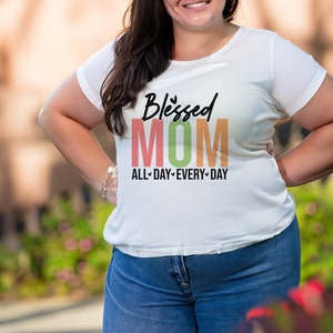 Blessed Mom Jersey Short Sleeve Tee