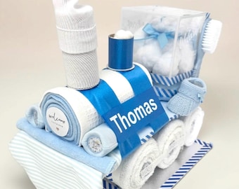 Train Style Baby Hamper: Baby Shower | Maternity Leave and Newborn Essentials Gift Set