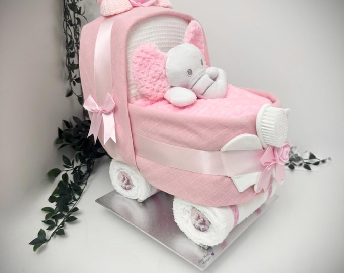 Nappy cake, pram Style, new baby hamper