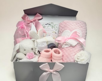 Pink Newborn Baby Gift Hamper in a Keepsake Box