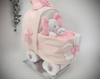 Nappy cake, pram Style, new baby hamper